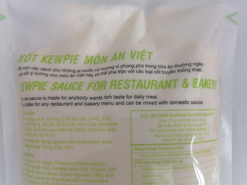 [TÚI 1 Kg (XANH LÁ) MÓN ĂN VIỆT] Xốt Mayonnaise [VN] KEWPIE Sauce for