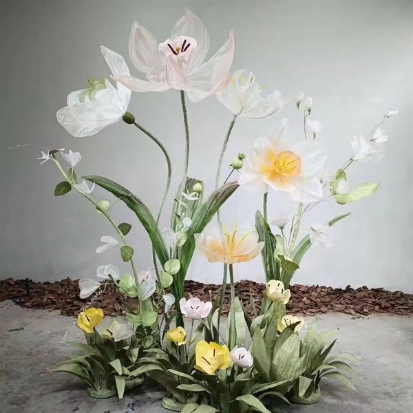 Set Hoa Vải Voan Khổng Lồ Trang Trí Cửa Hàng, Studio, Spa