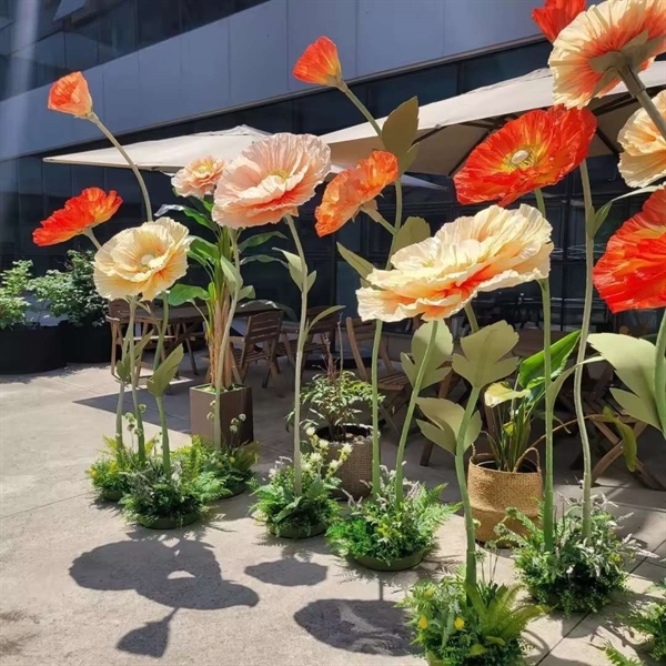 Hoa Khổng Lồ Rực Rỡ Trang Trí Ngoài Trời, Sảnh Trung Tâm Thương Mại, Cửa Hàng