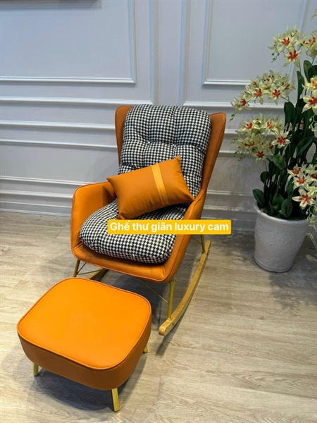 Ghế thư giãn luxury màu cam