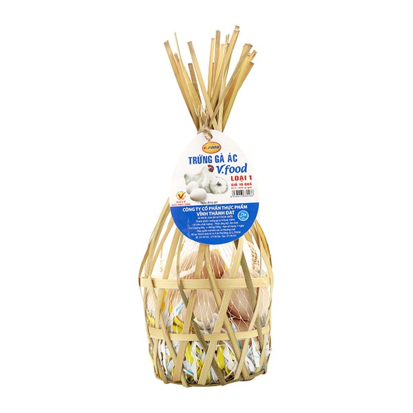 Trứng Ga Ac Loại 1 V Food Giỏ 10 Quả