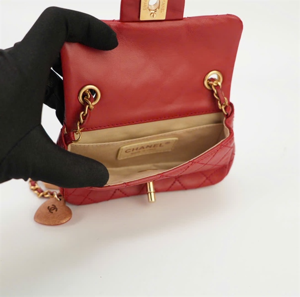 Túi Chanel chữ nhật đỏ size mini +