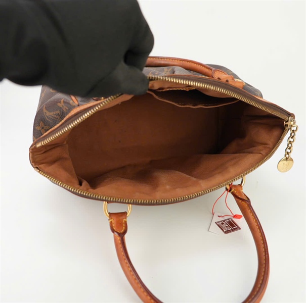 Túi LV hoa nâu 2 quai dáng cong size 32 KG+