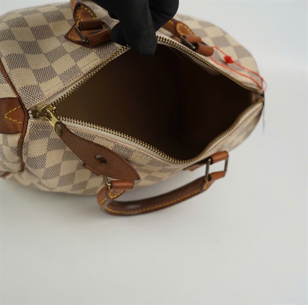 Túi LV speedy ô vuông trắng xám 26cm KG+