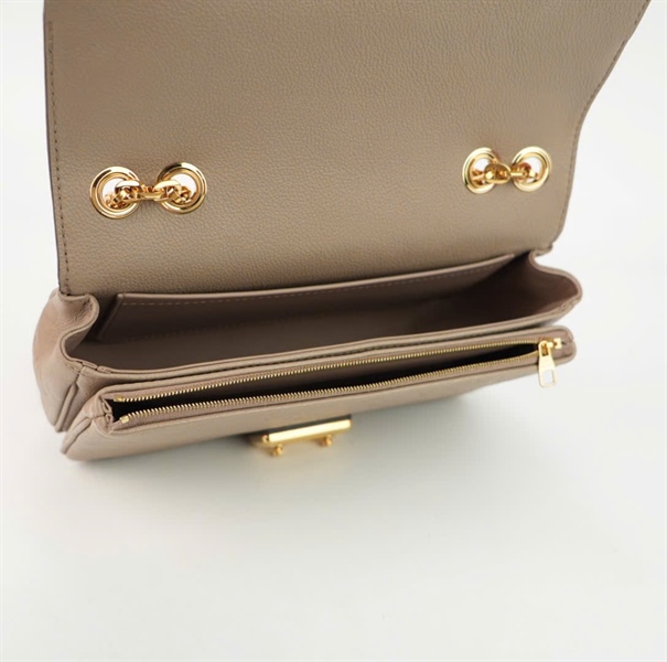 Túi LV hoa trắng khóa vàng màu nude size 24 TB+