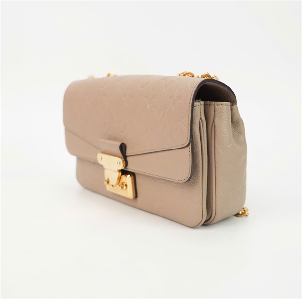 Túi LV hoa trắng khóa vàng màu nude size 24 TB+