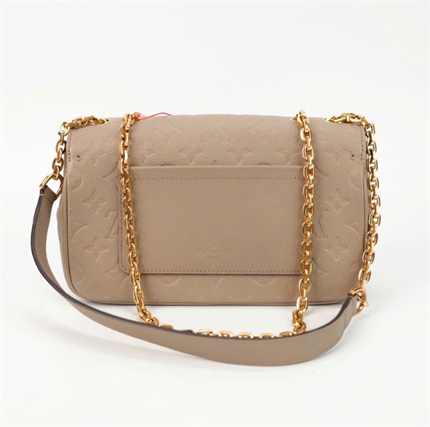 Túi LV hoa trắng khóa vàng màu nude size 24 TB+