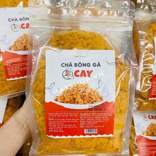 CHÀ BÔNG GÀ CAY 500GR