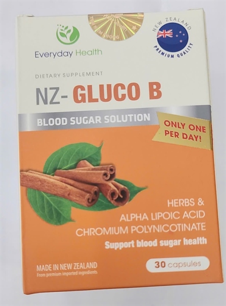 NZ - Gluco B (Hỗ trợ cải thiện chỉ số đường huyết) (Lọ 30 viên) - New Zealand (SK Hàng Đầu)