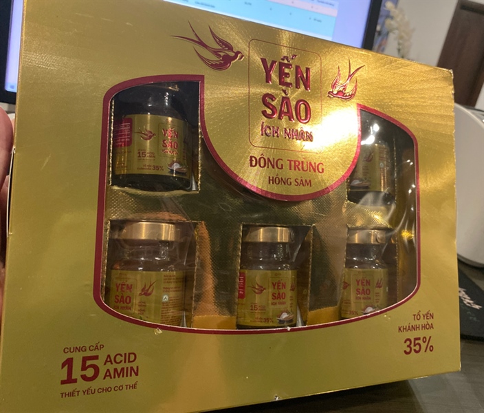 Yến sào Ích Nhân Đông trùng hồng sâm (Hộp 6 lọ x 70ml) - Vinanest VN