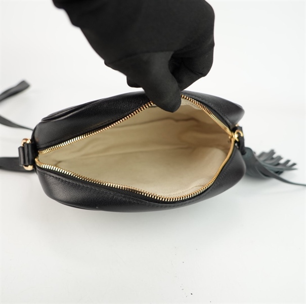 Túi GG màu đen có tua rua size 21 ++