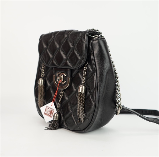 Túi Chanel tua rua đen size 23 ++