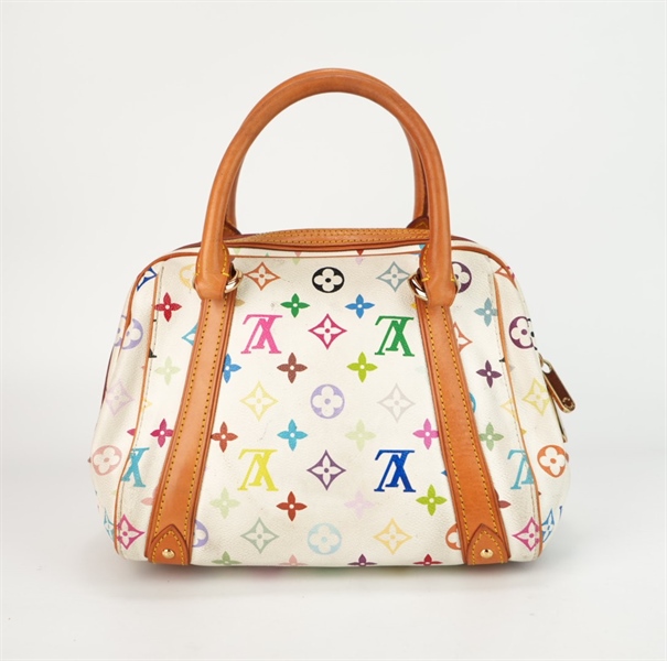 Túi LV hoa màu viền nâu có ngăn trc size 28 ++