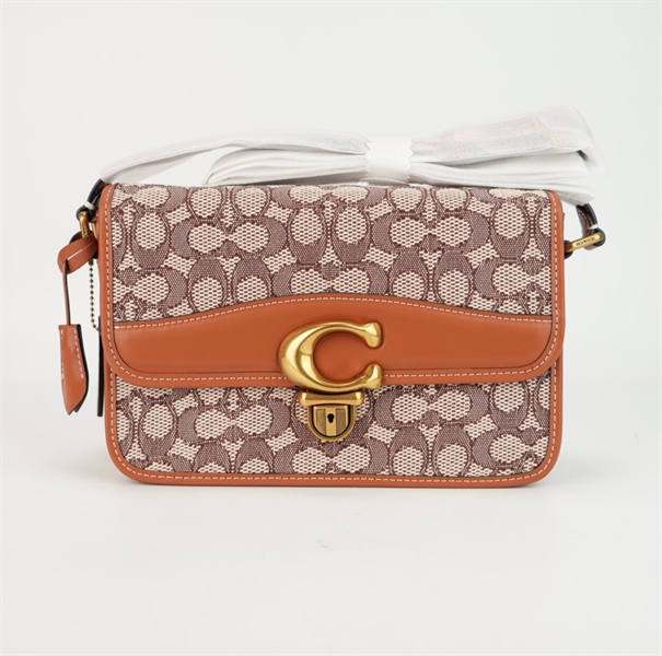 Túi Coach xám nâu 22cm +