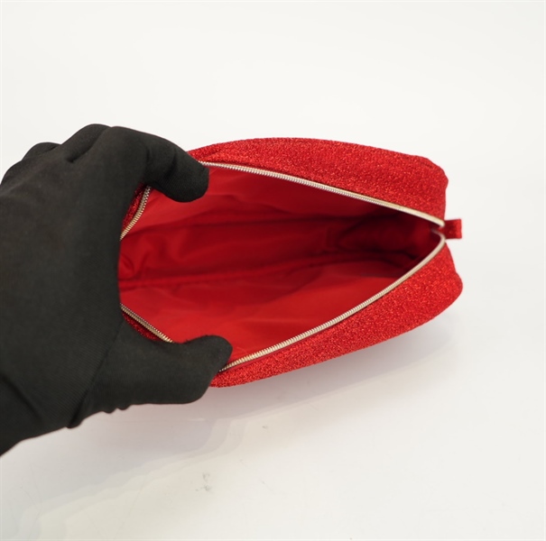 Túi Chanel Beauty đỏ lấp lánh KG+