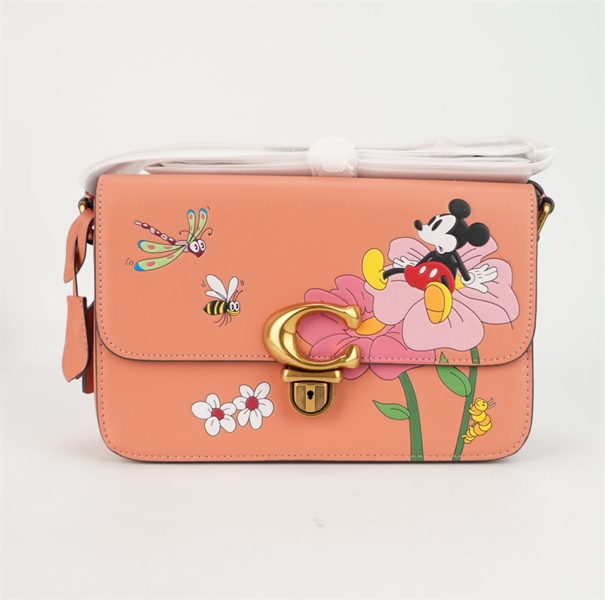 Túi Coach hồng cam hoạt hình +