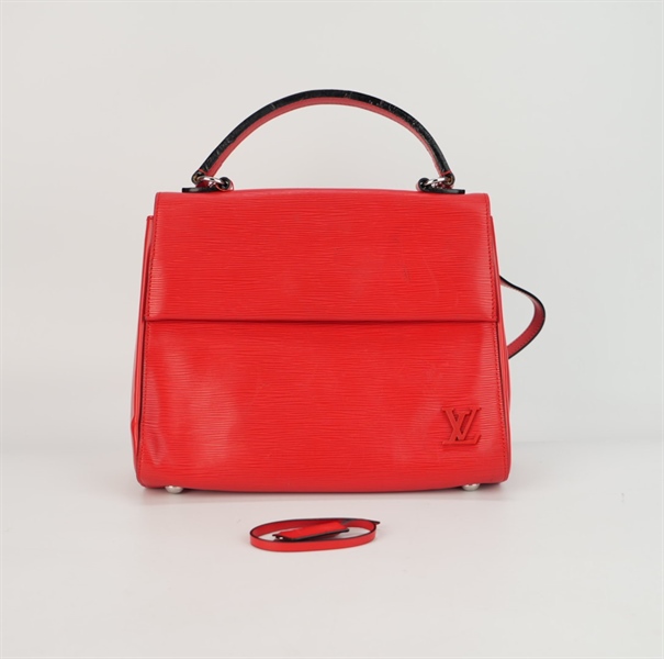 Túi LV vân đỏ size 28 logo nổi ++