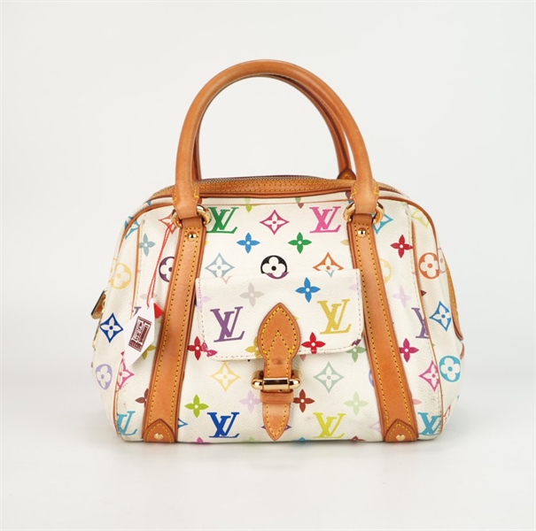 Túi LV hoa màu viền nâu có ngăn trc size 28 ++