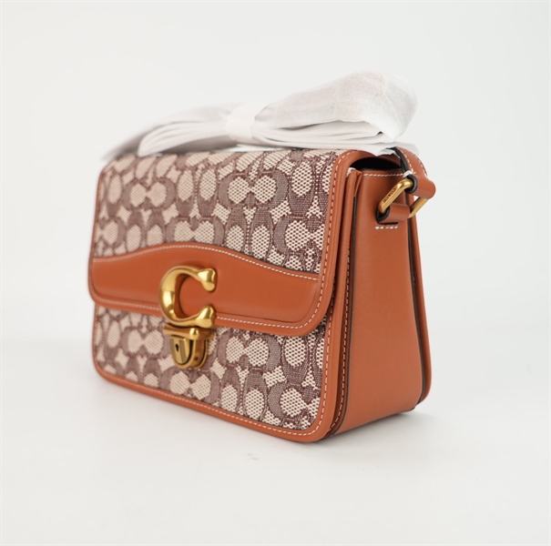 Túi Coach xám nâu 22cm +