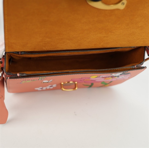 Túi Coach hồng cam hoạt hình +