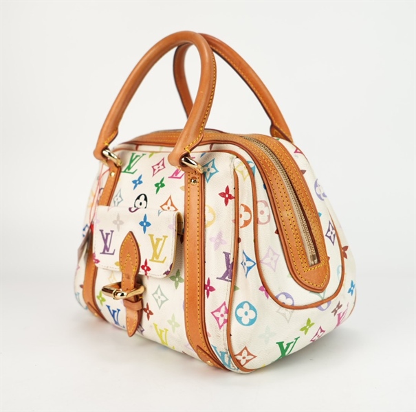 Túi LV hoa màu viền nâu có ngăn trc size 28 ++