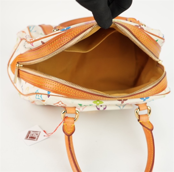 Túi LV hoa màu viền nâu có ngăn trc size 28 ++