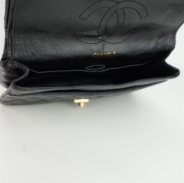 Túi Chanel đen khóa vàng xoay Size 30 ++