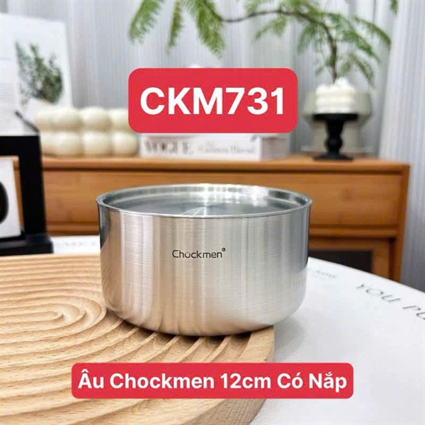 S198 - C731 Âu Kèm Nắp Inox Chockmen 12cm CKM-JY12BLC [T24]