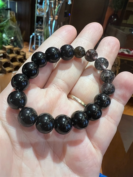 Vòng tay thạch anh tóc đen+