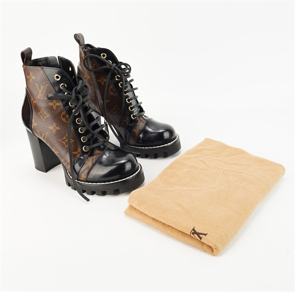 Giày LV cổ cao thắt dây size 36 KG+