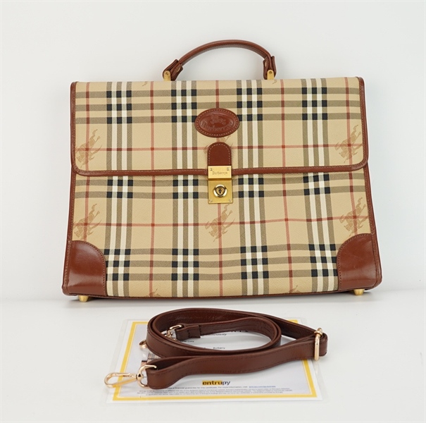 Túi BBR dáng cặp táp màu truyền thống viền nâu s40 KG+