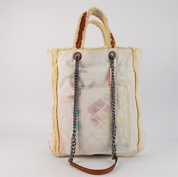 Túi Chanel vải canva vàng nhạt size 36 KG++