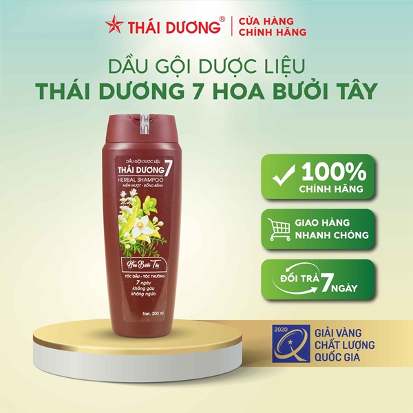 Dầu gội DL Thái Dương 7 (chai 200ml, Hoa Bưởi Tây)