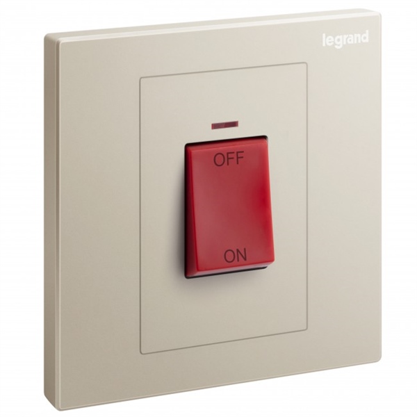Công tắc 2 cực 45A Galion màu champnage