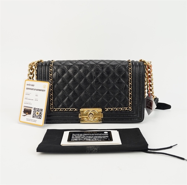 Túi Chanel đen phối viền xích (23367496) S24 +