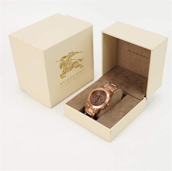 Đồng hồ BBR mặt tròn vàng KG+