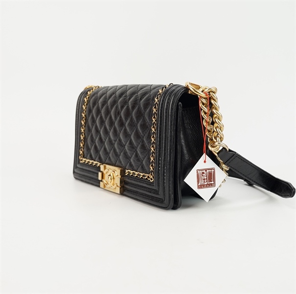 Túi Chanel đen phối viền xích (23367496) S24 +