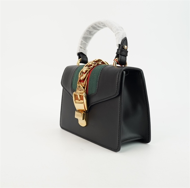 Túi GG Sylvie đen (493075) 2 strap s20 TB+