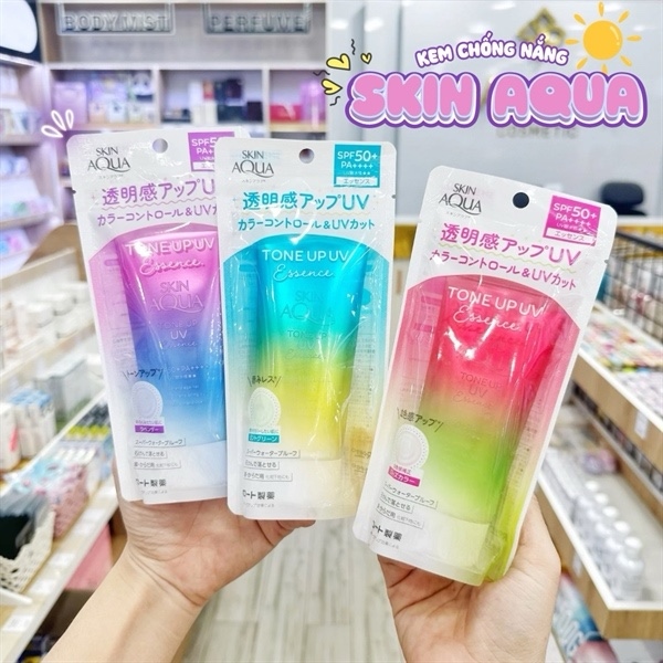 KEM CHỐNG NẮNG SKIN AQUA TONE UP ESSENCE Xanh