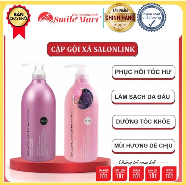 Cặp Dầu Gội, Dầu Xả Salon Link Nhật Bản 1000ML