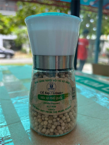 Cối xay tiêu sọ thuỷ tinh 100g