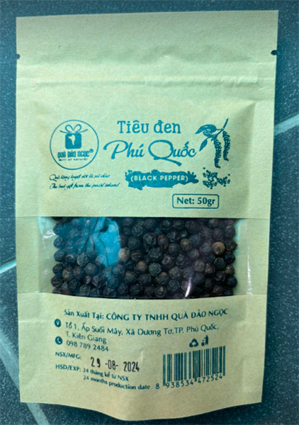 Tiêu hạt đen Phú Quốc 50gr