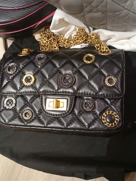 Túi Chanel đen đồng xu 20cm KG+ (code chip)