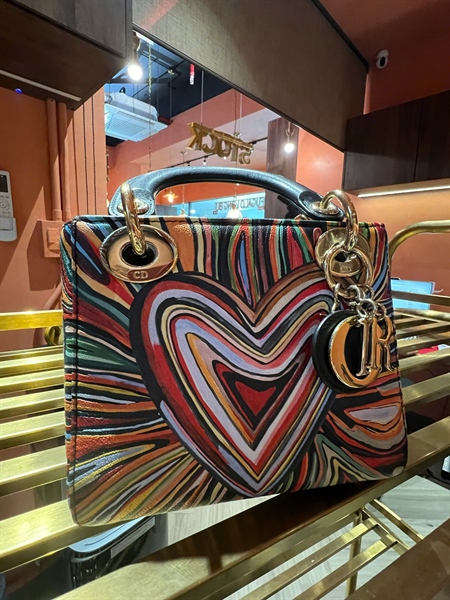 Túi Dior Lady họa tiết tim sz mini +
