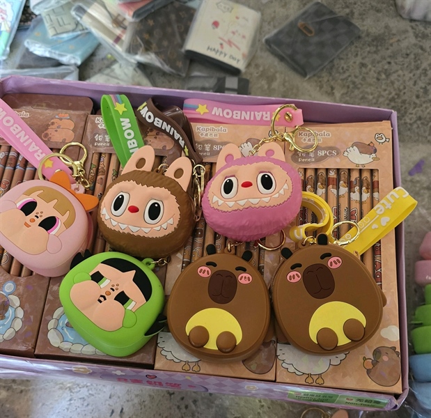 Móc khóa ví silicon hoạt hình