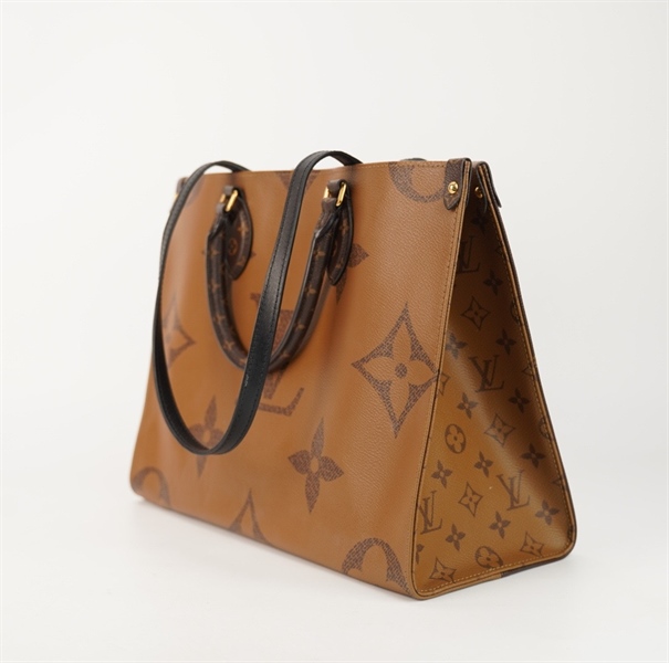 Túi LV onthego hoa nâu dây đen sz34 cm +