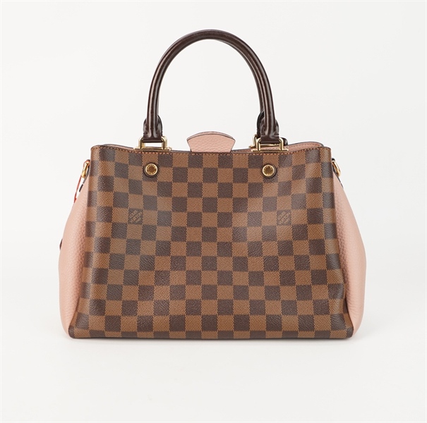 Túi LV ô vuông nâu phối hồng sz 30cm +