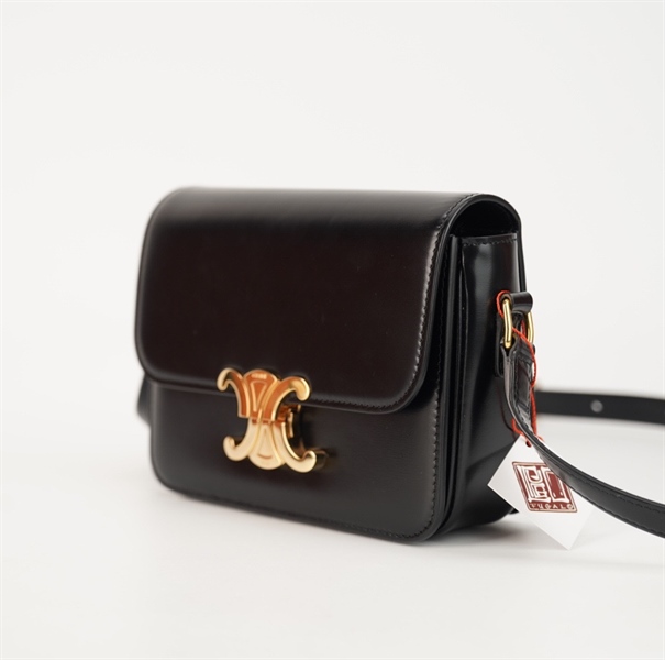 Túi Celine đen khóa vàng sz 18cm + (SGM4200)