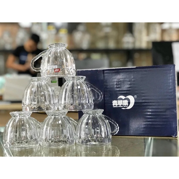 Cốc thuỷ tinh Deli có quai