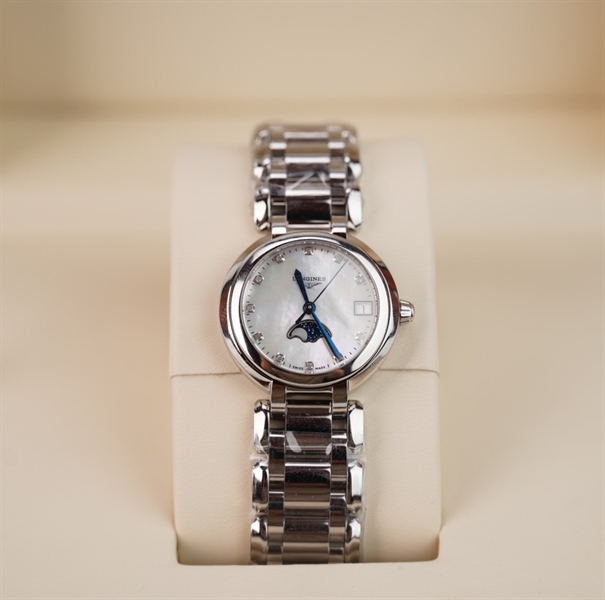 Đồng hồ Longines nữ mặt bạc kim đen KG+